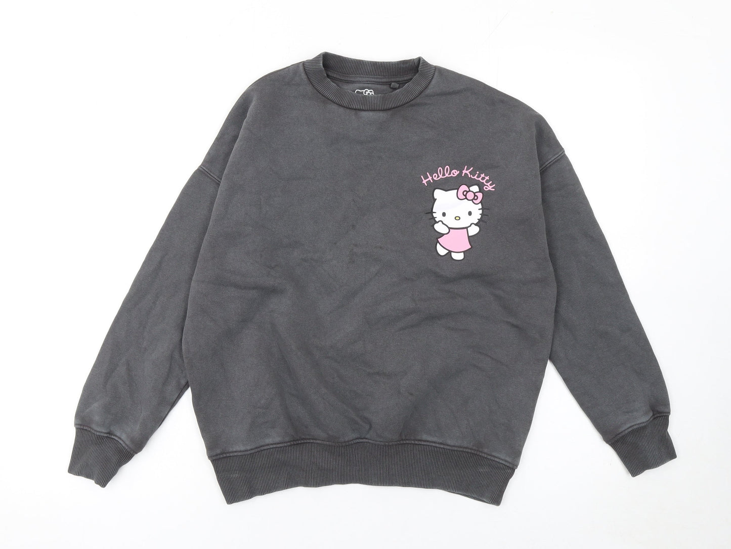 Sanrio Hello Kitty Girls Grey Sweatshirt 10-11 Years Crew Neck Pullover