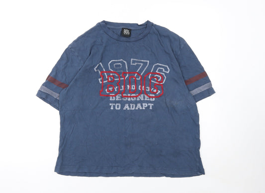 BDG Urban Outfitters Women's Blue M Relaxed Fit Cotton T-Shirt