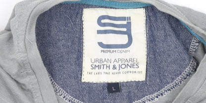 Smith & Jones Men's Grey Venice Beach Graphic T-Shirt Size L