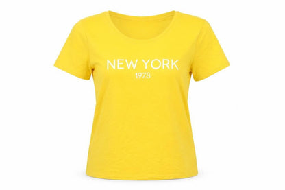 Womens UK Size S Jacqueline de Yong Yellow Basic T-Shirt
