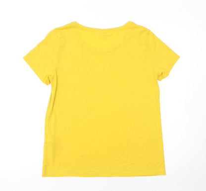 Jacqueline de Yong Women's Yellow New York 1978 T-Shirt S