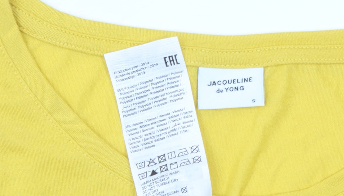 Jacqueline de Yong Women's Yellow New York 1978 T-Shirt S