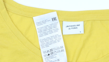 Jacqueline de Yong Women's Yellow New York 1978 T-Shirt S