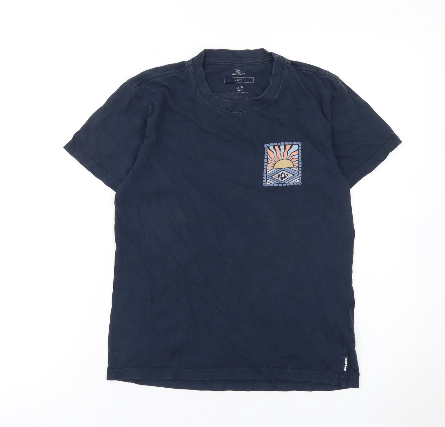 Boys UK Size 12 Years RIP CURL Blue Basic T-Shirt