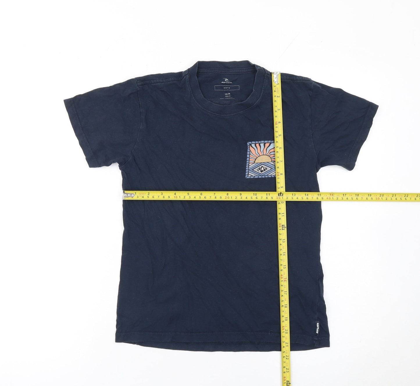 Boys UK Size 12 Years RIP CURL Blue Basic T-Shirt