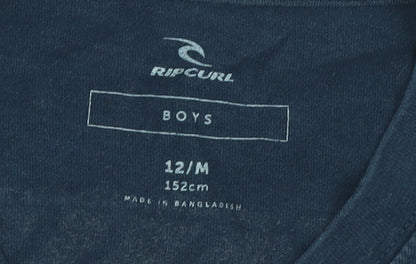 Boys UK Size 12 Years RIP CURL Blue Basic T-Shirt