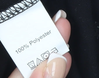 SHEIN Women’s Black Lace V-Neck Long Sleeve Blouse Size L