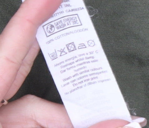 Topman Men's Green Slim Fit Crew Neck Cotton T-Shirt Size S