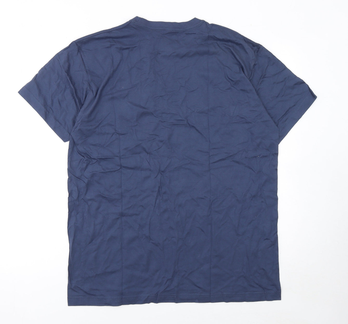 SOL'S Men's Blue XL Graphic Print Crew Neck Cotton T-Shirt