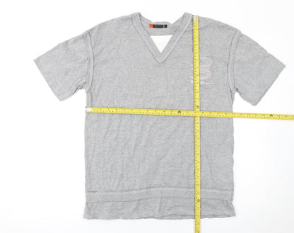 Walé Adeyemi B-side Men’s Grey V-Neck Short Sleeve T-Shirt Size L