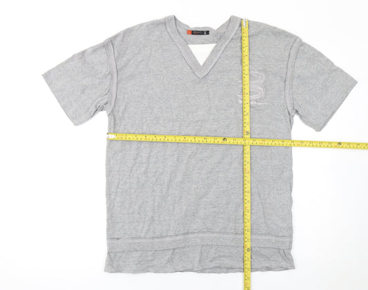 Walé Adeyemi B-side Men’s Grey V-Neck Short Sleeve T-Shirt Size L