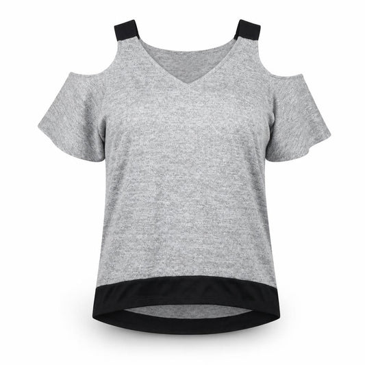 Womens UK Size 8 Lipsy Grey Basic T-Shirt