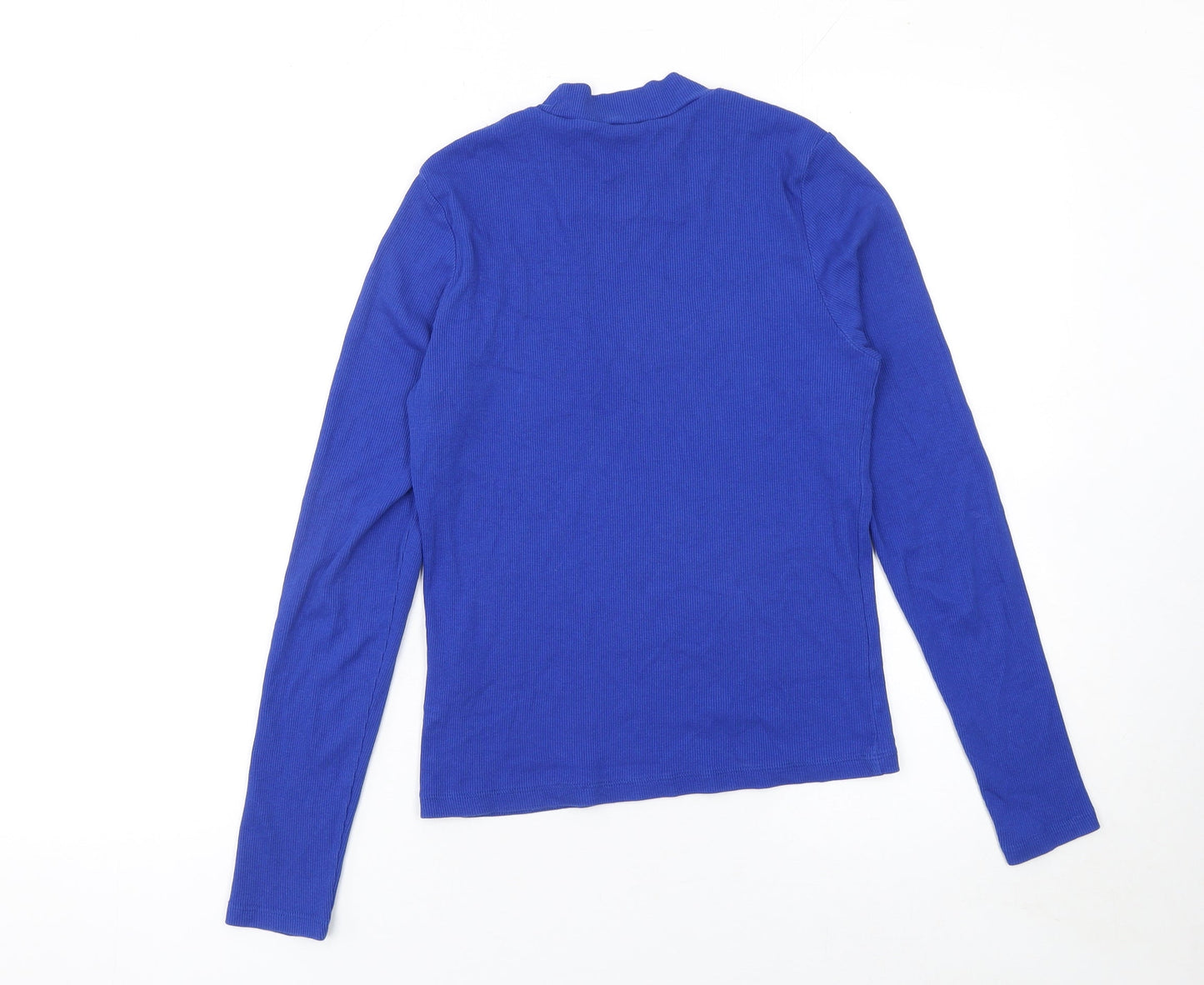 Womens UK Size M Monki Blue Basic T-Shirt