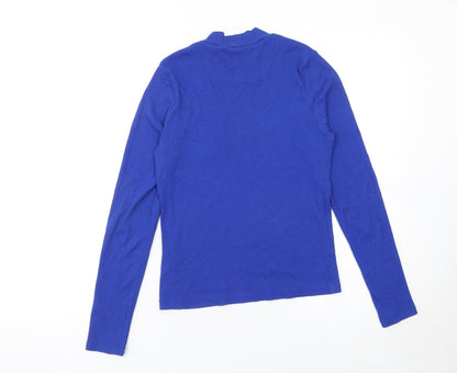 Womens UK Size M Monki Blue Basic T-Shirt