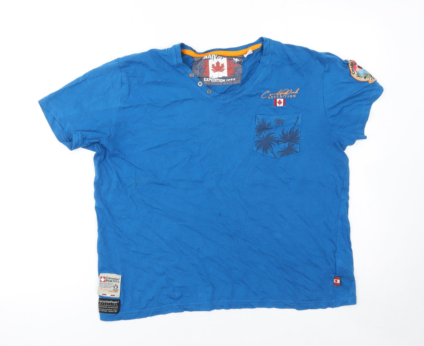 Mens UK Size S Canadian Peak Blue  T-Shirt