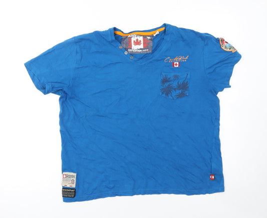 Mens UK Size S Canadian Peak Blue  T-Shirt