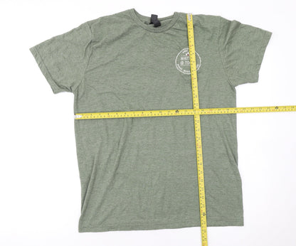 Mens UK Size M Gildan Green  T-Shirt
