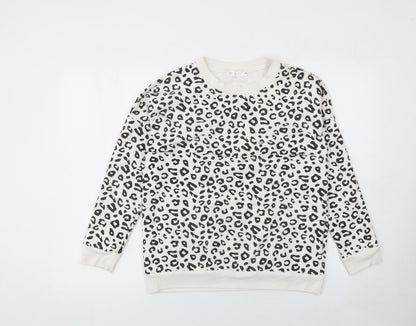 Womens UK Size S Chic and Discreet White Pullover Sweatshirt