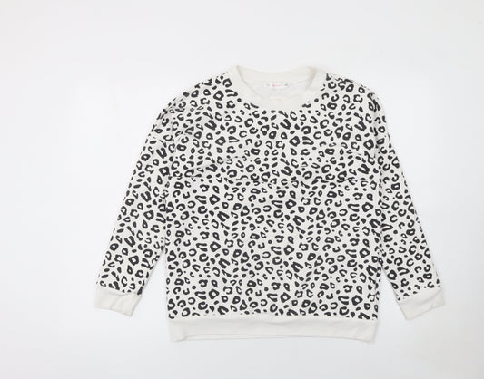 Womens UK Size S Chic and Discreet White Pullover Sweatshirt
