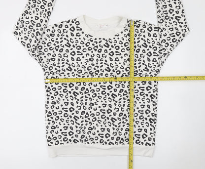 Womens UK Size S Chic and Discreet White Pullover Sweatshirt
