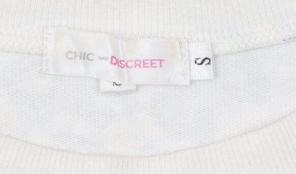 Womens UK Size S Chic and Discreet White Pullover Sweatshirt