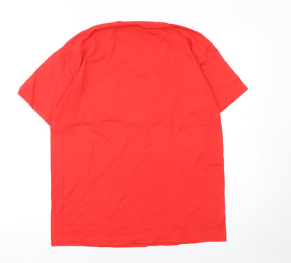 Fruit of the Loom Men's Red The Incredibles Logo Short Sleeve Cotton T-Shirt M