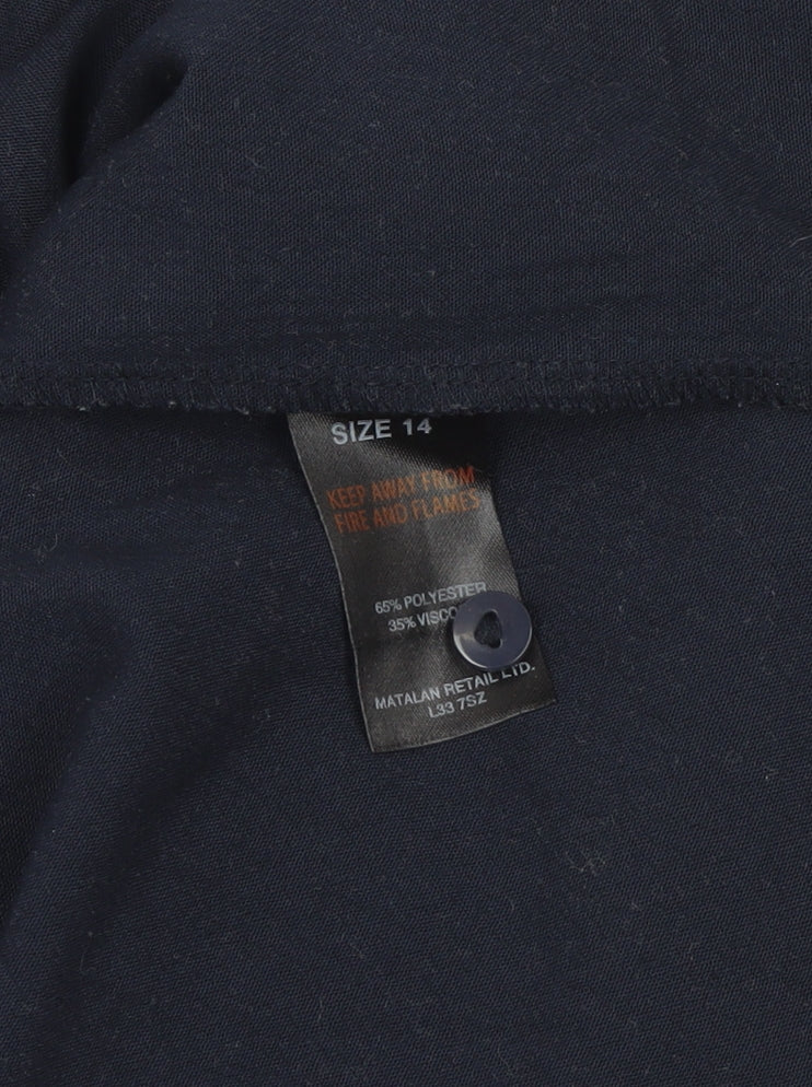 Papaya Women's Blue Sleeveless Button Blouse Size 14