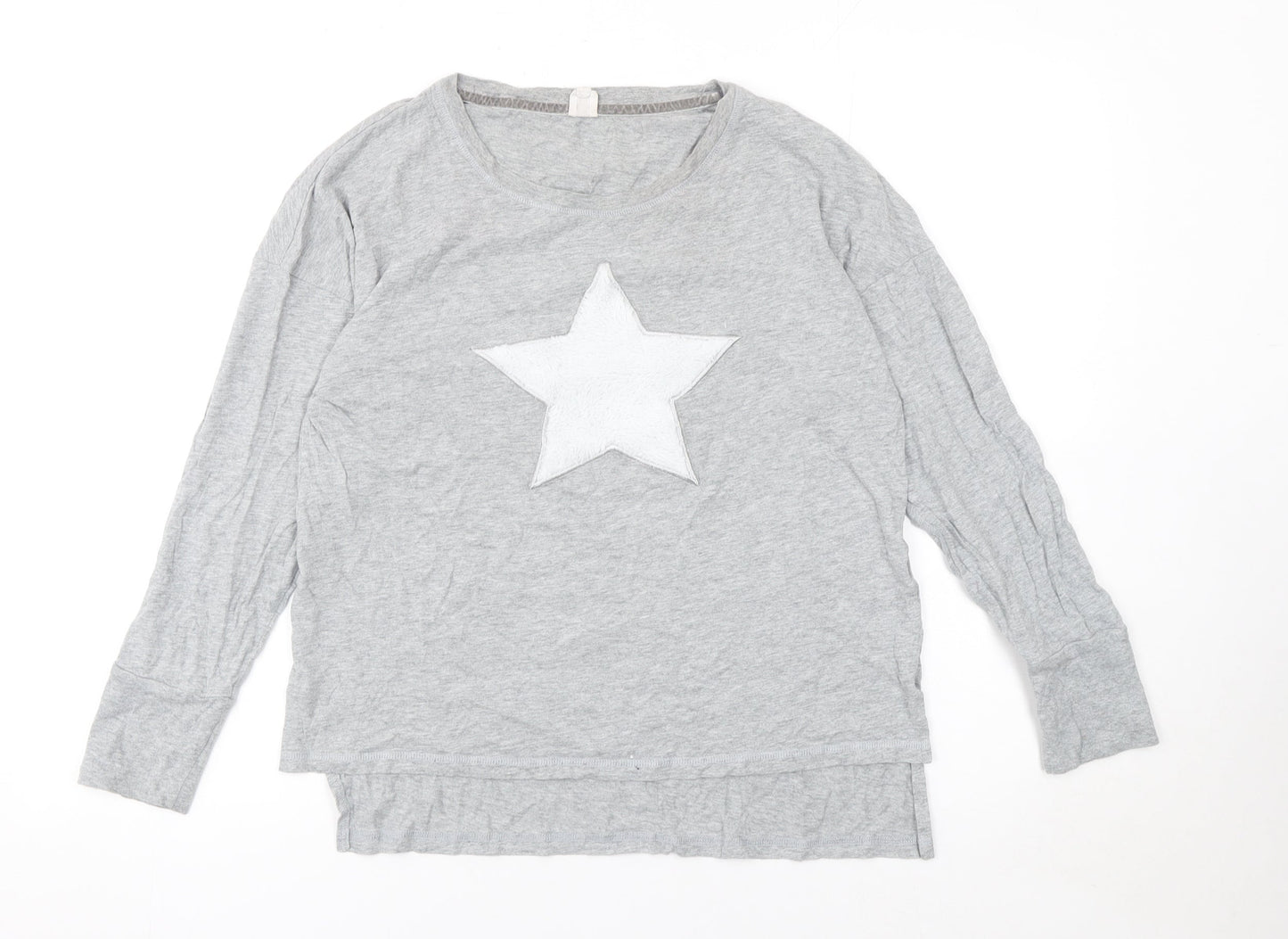 Womens UK Size 10 John Lewis & Partners Grey Basic T-Shirt