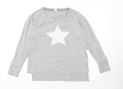 Womens UK Size 10 John Lewis & Partners Grey Basic T-Shirt