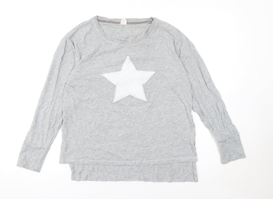 Womens UK Size 10 John Lewis & Partners Grey Basic T-Shirt