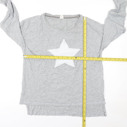 Womens UK Size 10 John Lewis & Partners Grey Basic T-Shirt