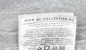 Mens UK Size M B&C Collection Grey  T-Shirt