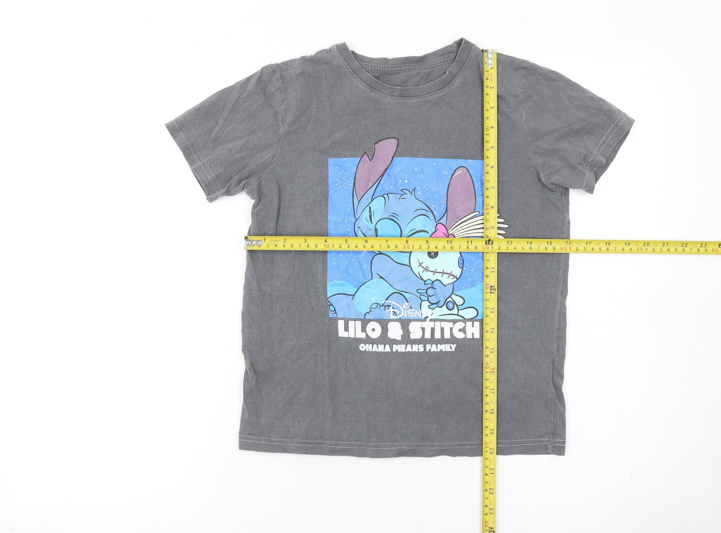 Girls UK Size 9-10 Years Disney Grey Basic T-Shirt