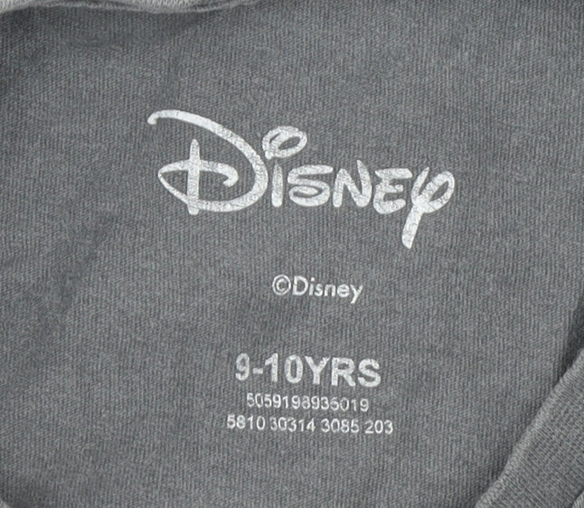 Girls UK Size 9-10 Years Disney Grey Basic T-Shirt