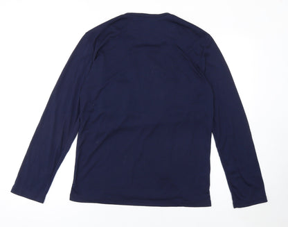 Womens UK Size 2XL U2M2 Blue Basic Button-Up