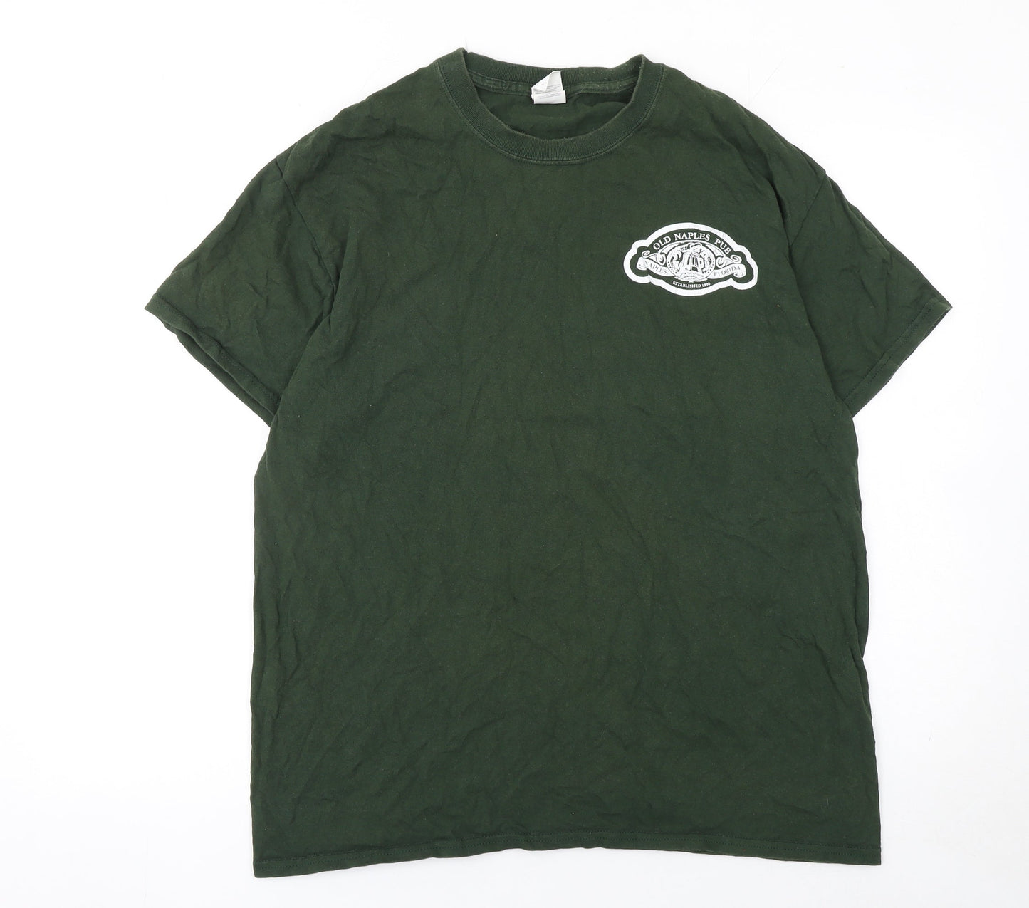 Mens UK Size L Gildan Green  T-Shirt