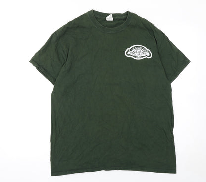 Mens UK Size L Gildan Green  T-Shirt
