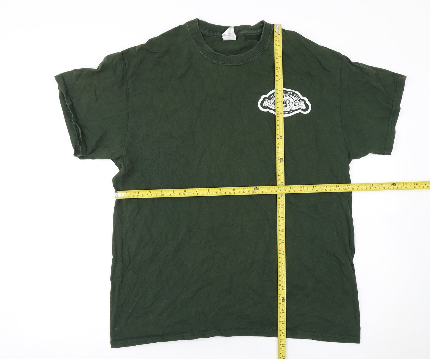 Mens UK Size L Gildan Green  T-Shirt