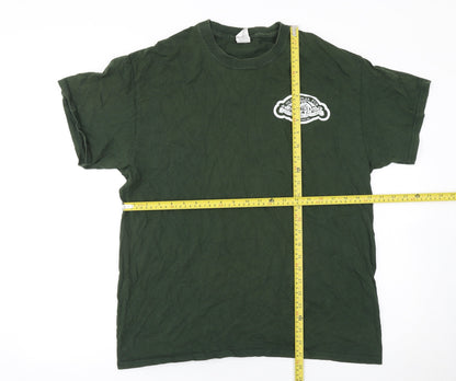 Mens UK Size L Gildan Green  T-Shirt