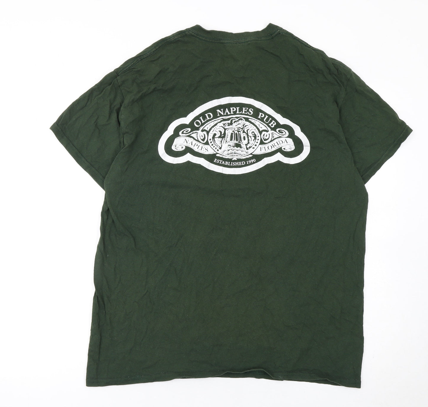 Mens UK Size L Gildan Green  T-Shirt