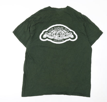 Mens UK Size L Gildan Green  T-Shirt