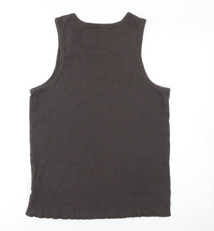 Womens UK Size L River Island Black Basic Tank