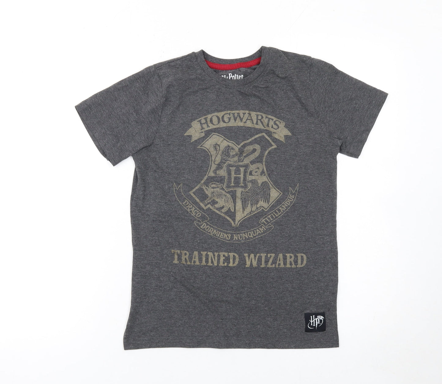 Boys UK Size 10-11 Years Harry Potter Grey Basic T-Shirt