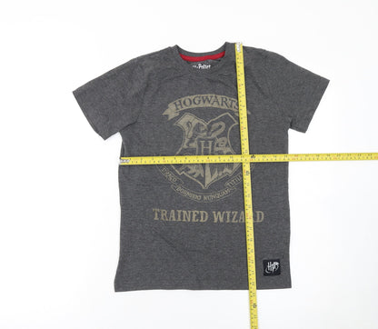 Boys UK Size 10-11 Years Harry Potter Grey Basic T-Shirt