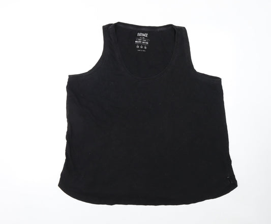 FatFace Women's Black Organic Cotton Tank Top Size 20 Sleeveless Casual