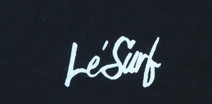 Womens UK Size M Le'Surf Black Basic T-Shirt