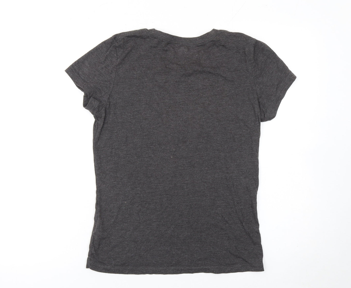 Womens UK Size S Majestic Grey Basic T-Shirt