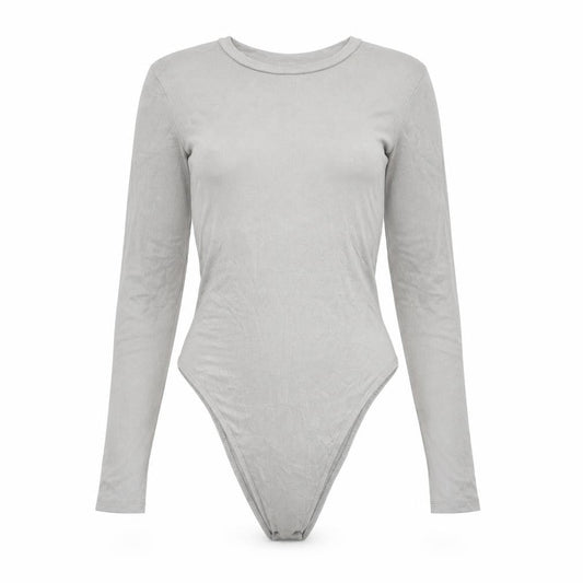 Womens UK Size S Zara One-Piece Grey Bodysuit