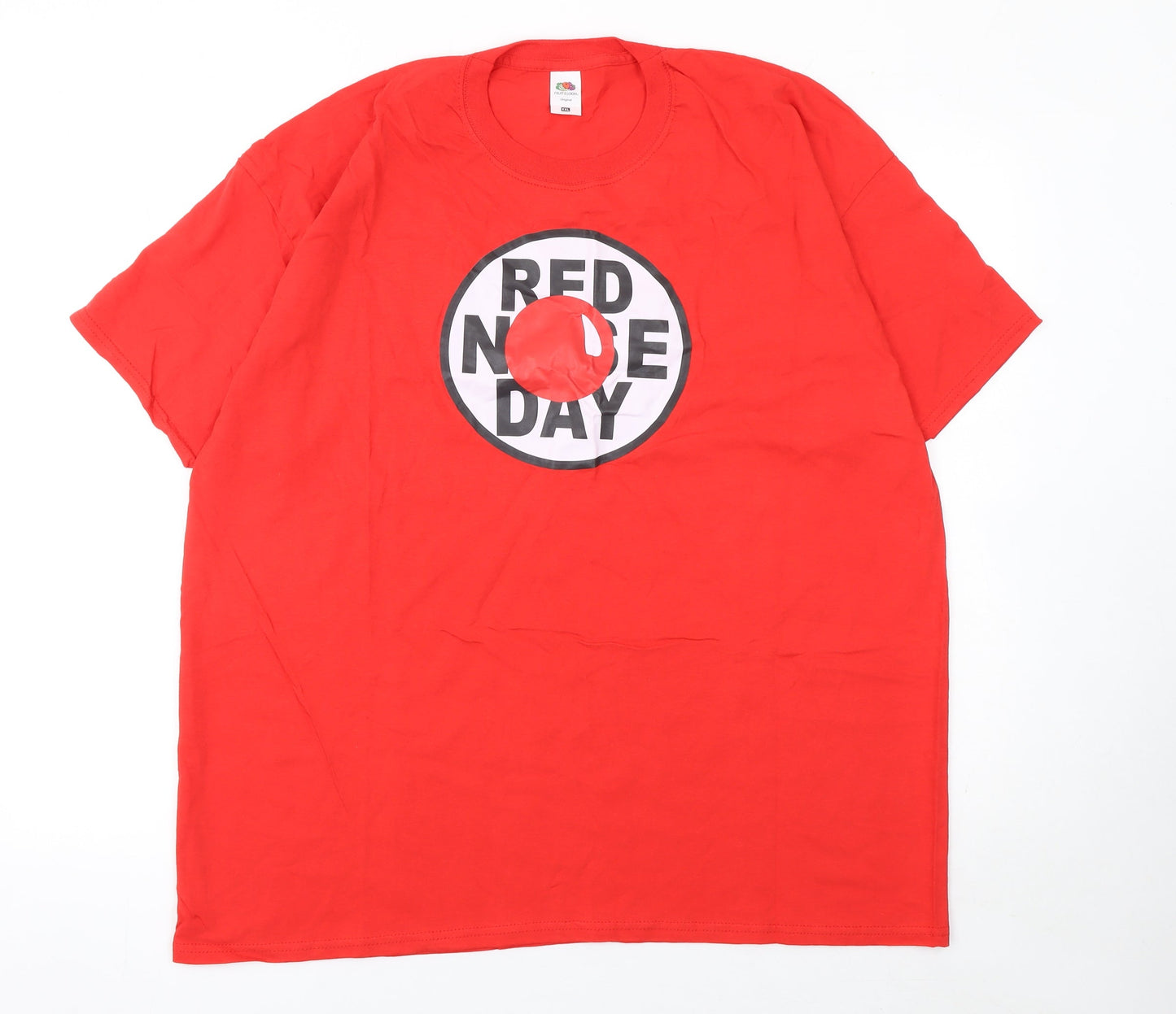 Mens UK Size 2XL Fruit of the Loom Red  T-Shirt