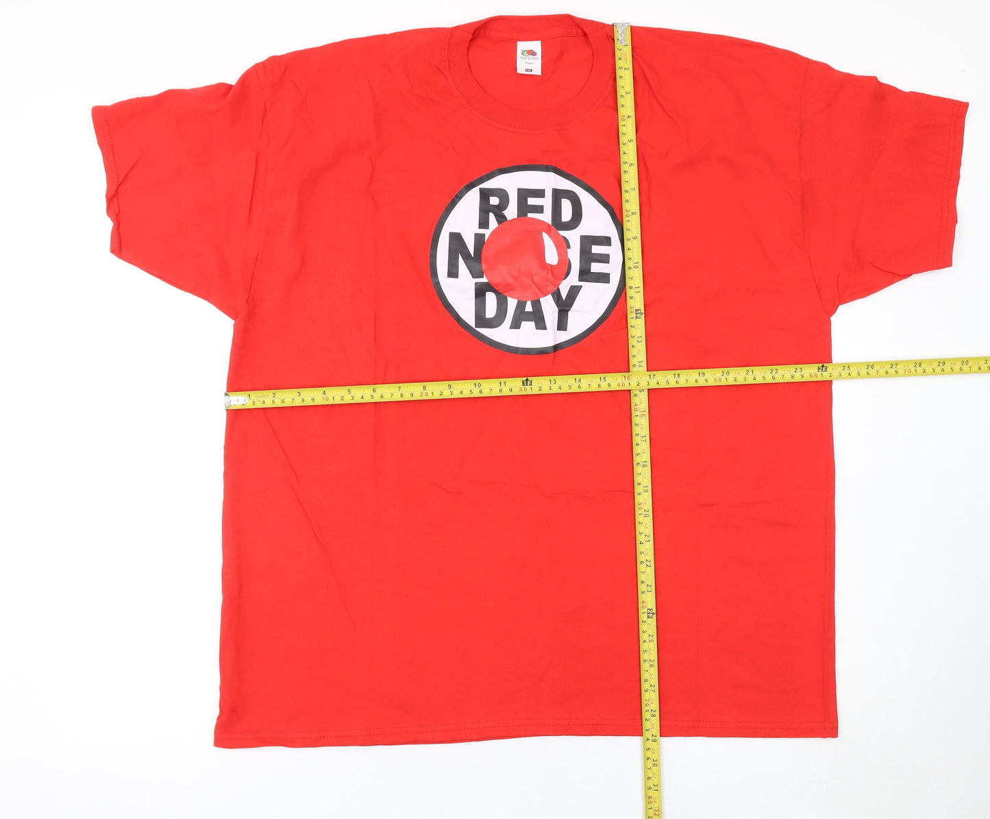 Mens UK Size 2XL Fruit of the Loom Red  T-Shirt